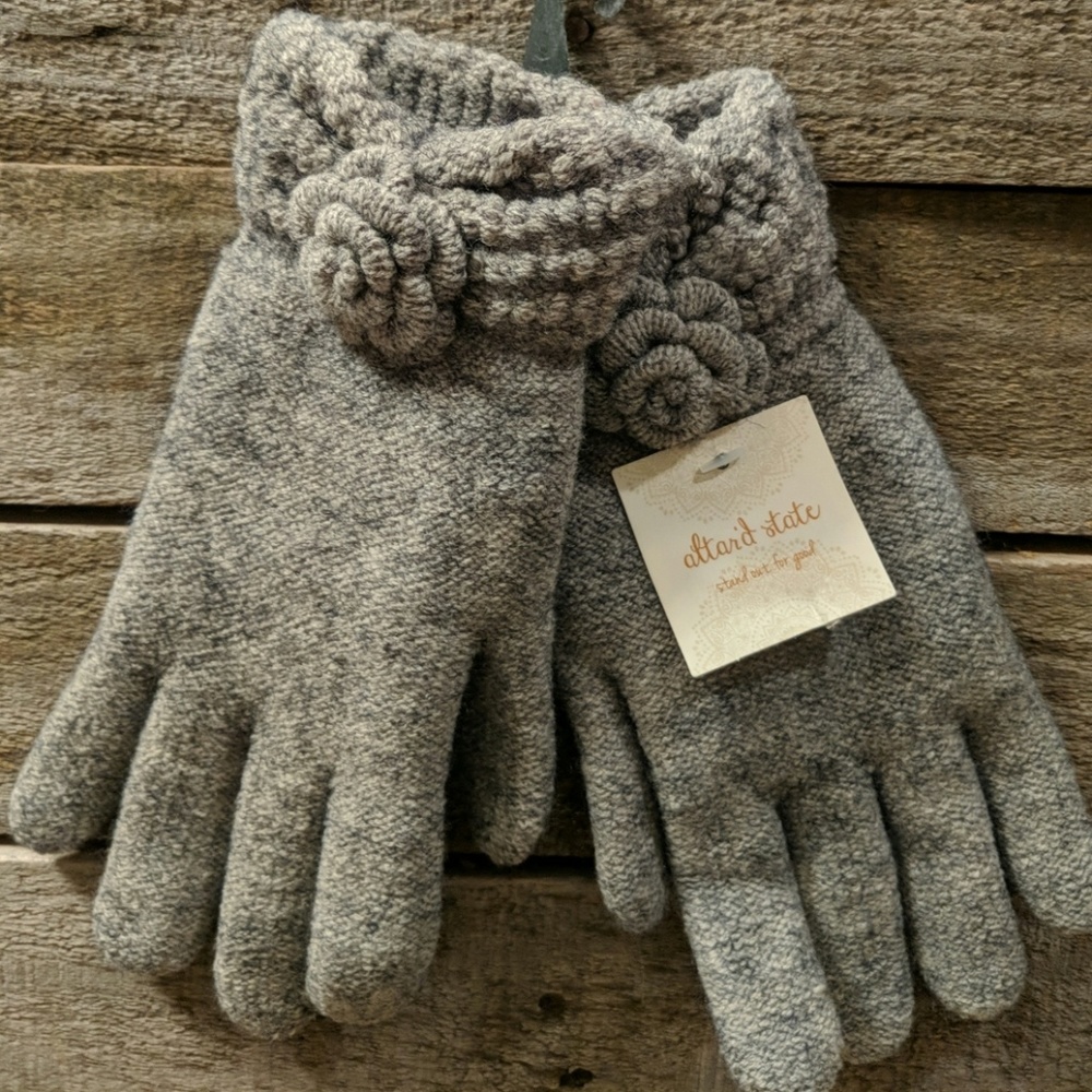 gray knit gloves from Altar'd State